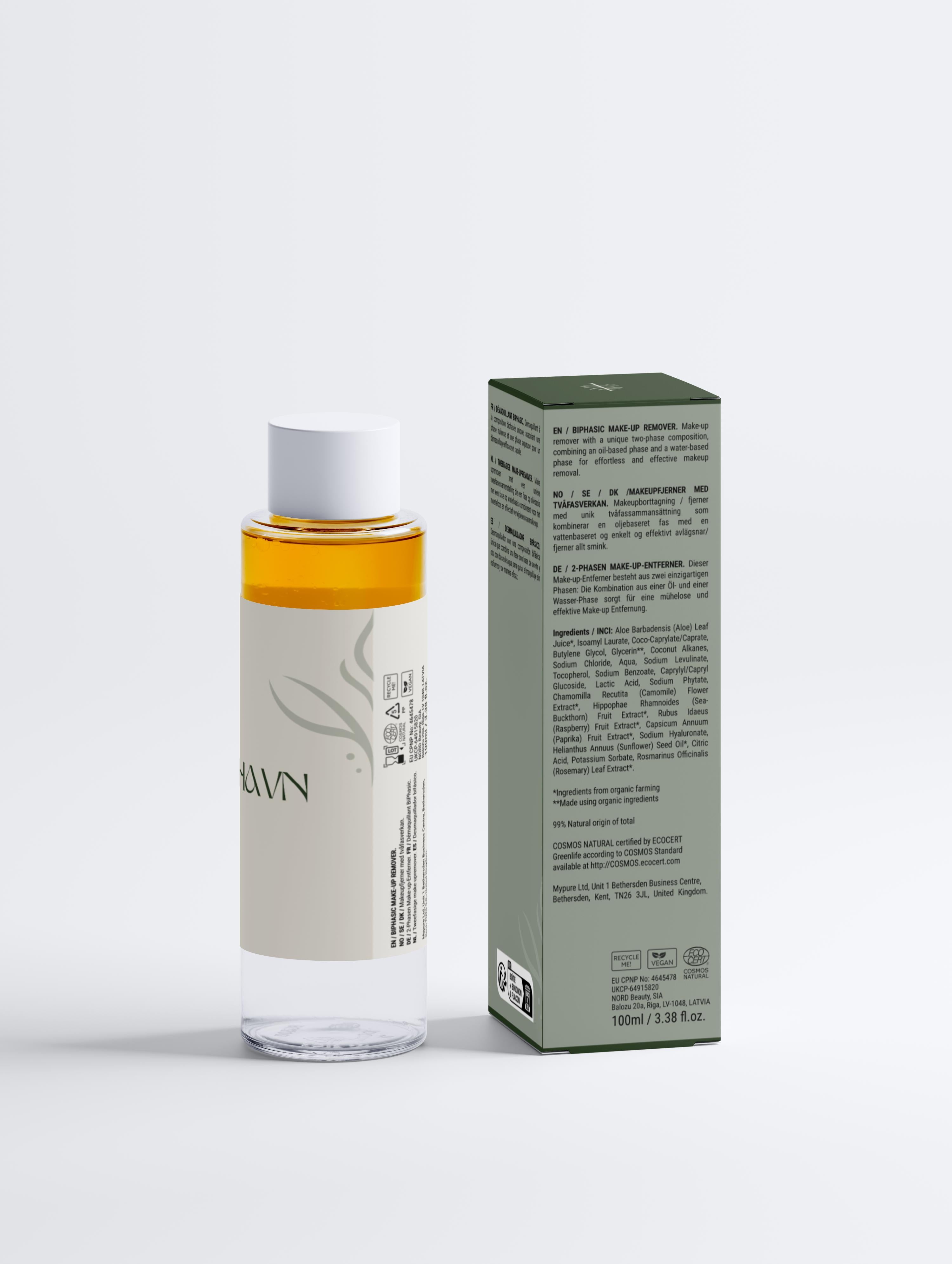 TheNordhavn Back to Skin make-up remover voorkant fles aloë vera kamille