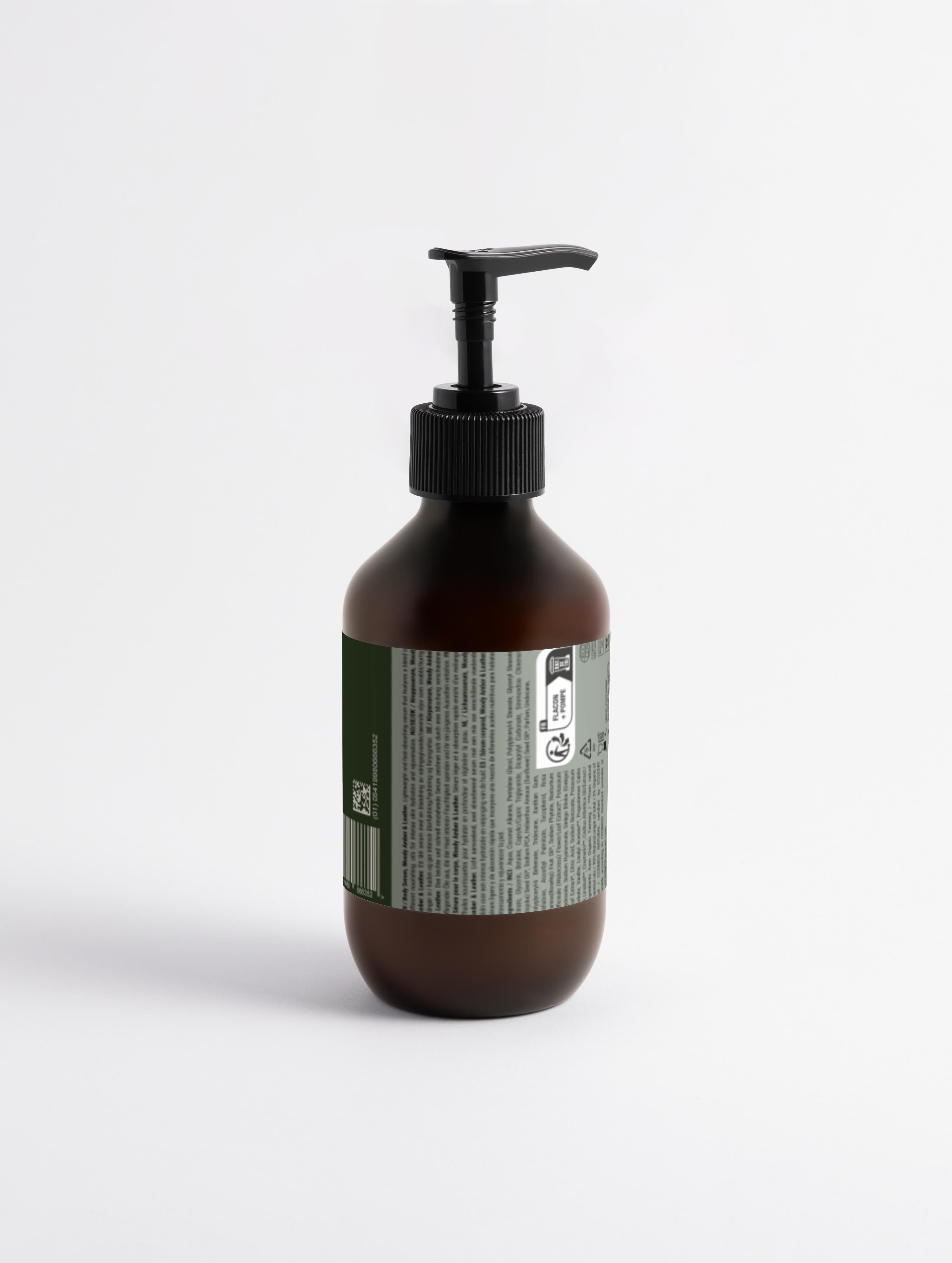 TheNordhavn Silk Finish body serum ingrediënten achterkant fles