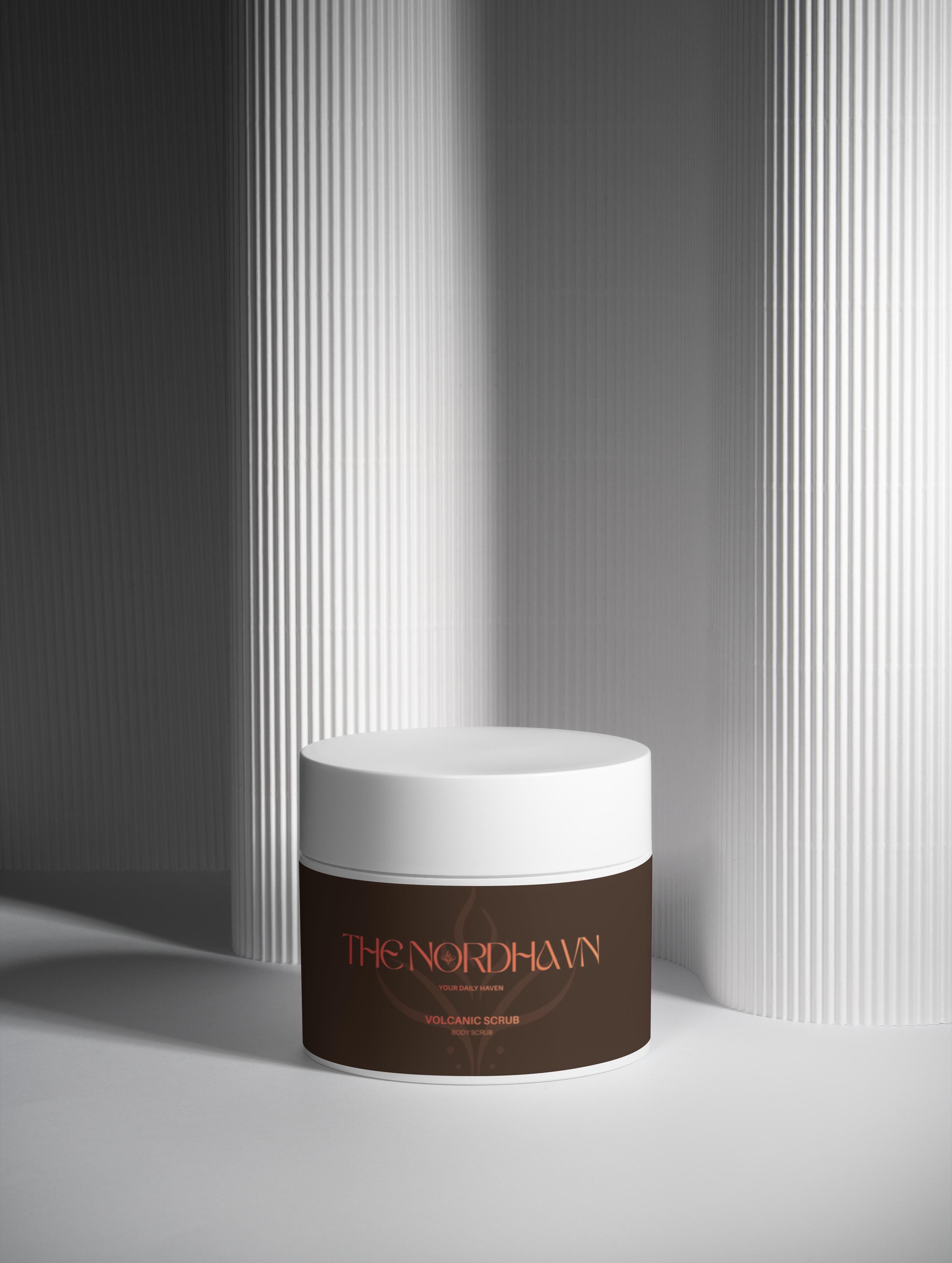 TheNordhavn Volcanic Scrub body scrub witte achtergrond vegan Ecocert
